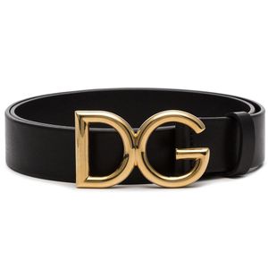 メンズ Dolce & Gabbana ドルチェ&ガッバーナ ロゴバックル ベルト ブラック