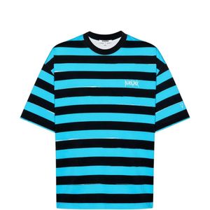 Black Jack Jewelry Blue Menace Stripde T-Shirt for men