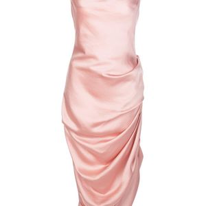 Jonathan Simkhai シャーリング ドレス ピンク
