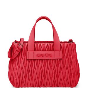 Miu Miu Rot Handtasche aus Matelassé-Leder