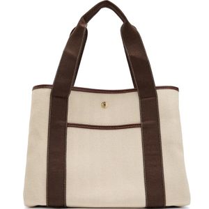 Rue de Verneuil Natural Medium Traversée Herringbone Tote Bag