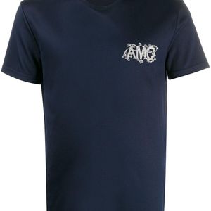 メンズ Alexander McQueen ロゴ Tシャツ ブルー