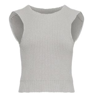 MM6 by Maison Margiela Grey Ribbed Vest