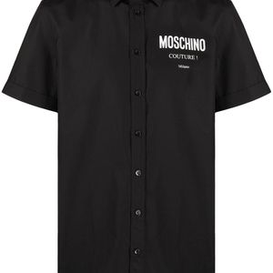 Camicia con stampa di Moschino in Nero da Uomo