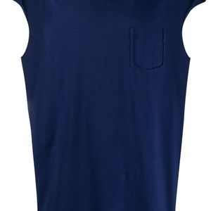 メンズ Maison Margiela フェイクポケット Tシャツ ブルー