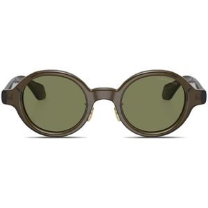 Giorgio Armani Green Round-Frame Sunglasses for men