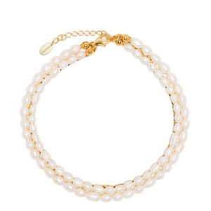 Bracelet deux rangs à perles Magda Butrym en coloris Métallisé