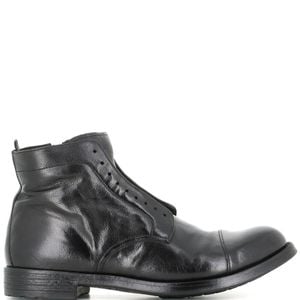 Officine Creative Black Arbus Leather Boots for men