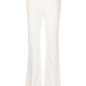 Ermanno Scervino White High-Waisted Tailored Trousers