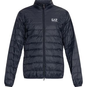 EA7 Blue Quilted Zip Jacket for men