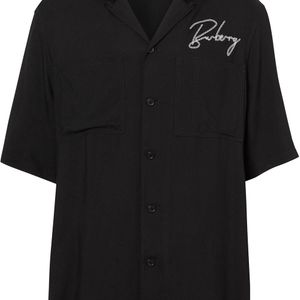 メンズ Burberry ロゴ シャツ ブラック