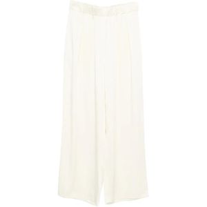 Jil Sander White Envers Satin Pants