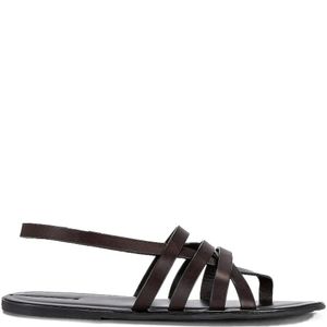 The Row White Leather Slingback Sandals