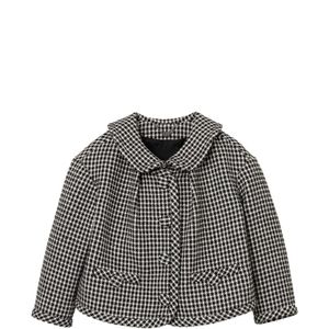 Marc Jacobs Grau Tweed-Jacke Mit Vichy-Karo