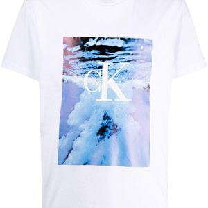 メンズ Calvin Klein グラフィック Tシャツ ホワイト