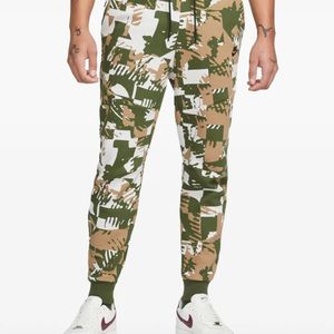 Nike Green Tech Fleece All-Over Print Track Pants for men