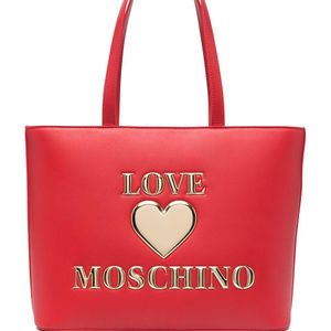 Love Moschino エンボスロゴ トートバッグ レッド