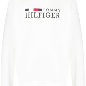 メンズ Tommy Hilfiger ロゴ スウェットシャツ ホワイト