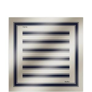 Max Mara Grey Mxaafa Striped Silk Scarf