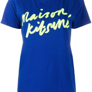 Maison Kitsuné ロゴ Tシャツ ブルー
