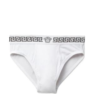 Versace White Cotton-Jersey Briefs for men