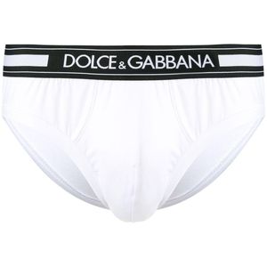 メンズ Dolce & Gabbana ロゴバンド ブリーフ ホワイト