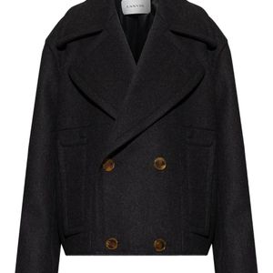 Chaqueta Con Doble Botonadura Lanvin de hombre de color Negro