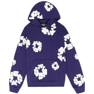 DENIM TEARS Blue Wreath Hooded Sweater for men