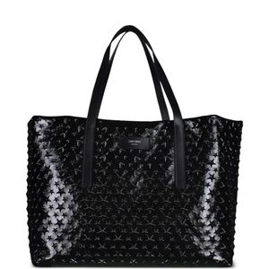 Jimmy Choo Black Stars-Details Tote Bag