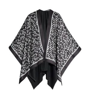 Emporio Armani Black Patterned Cape