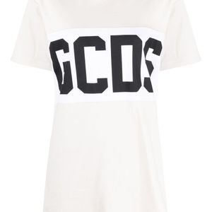 Vestido estilo camiseta con logo Gcds de color Blanco