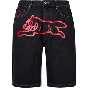 ICECREAM Blue Running Dog Denim Shorts for men
