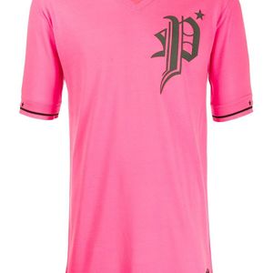 メンズ Philipp Plein ロゴ Tシャツ ピンク