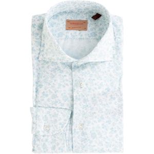 Borriello Blue Floral-Print Shirt for men