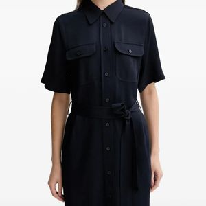 Gant Black Buttoned Belted Dress