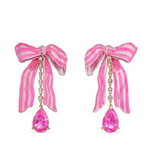 Anabela Chan Pink 14K Rose And 18K Vermeil Bardot Bow Sapphire And Diamond Earrings