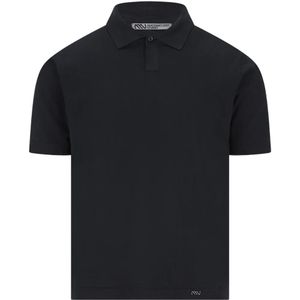 Massimo Osti Studio Black Button Short-Sleeve Polo Shirt for men