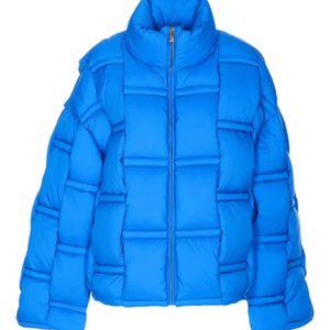 RAXXY Blue Interlocking-Design Padded Jacket for men