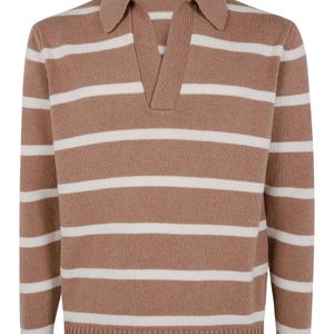 Lardini Brown Striped Sweater for men