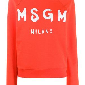 MSGM ロゴ スウェットシャツ オレンジ