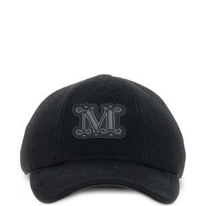 Max Mara Schwarz Baseballkappe Mit Logo-Patch
