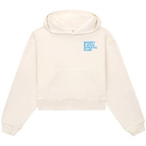 Sporty & Rich White Exercise Often Cropped Hoodie