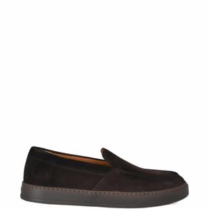 Doucal's Black Suede Slip-On Trainers for men