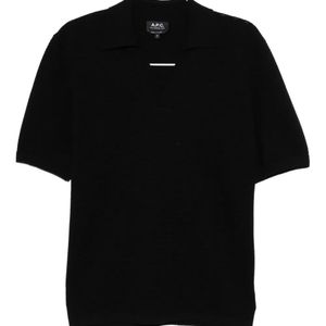A.P.C. Black Livio Polo Shirt for men