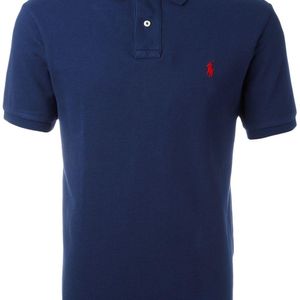 メンズ Polo Ralph Lauren ロゴ刺繡 ポロシャツ ブルー