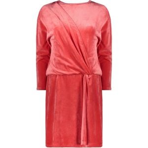 Alberta Ferretti Red Draped Velvet Mini Dress