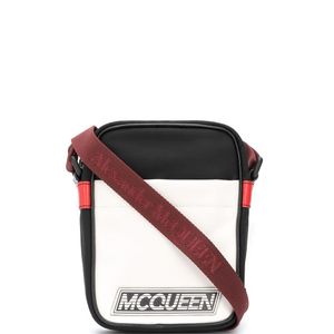 メンズ Alexander McQueen ロゴ メッセンジャーバッグ ホワイト