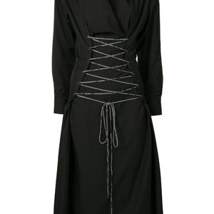 メンズ Yohji Yamamoto タイウエスト ドレス ブラック