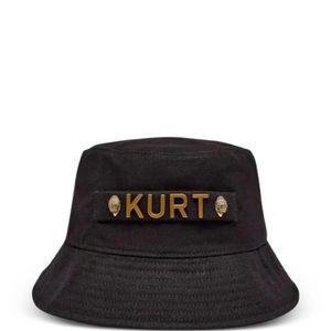 Kurt Geiger Black Logo-Plaque Bucket Hat