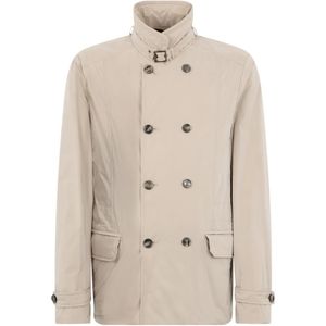 Moorer White Button Double-Breasted Jacket for men